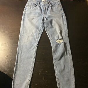 LOFT Light Blue Distressed Jeans size 8